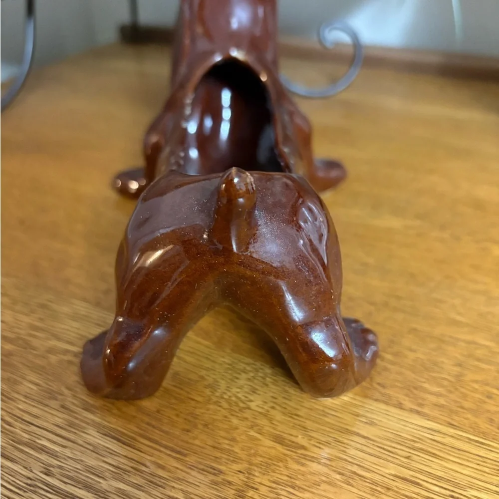Vintage Dachshund Planter Dog Figurine Japan Doxie Ceramic - Picture 4 of 8